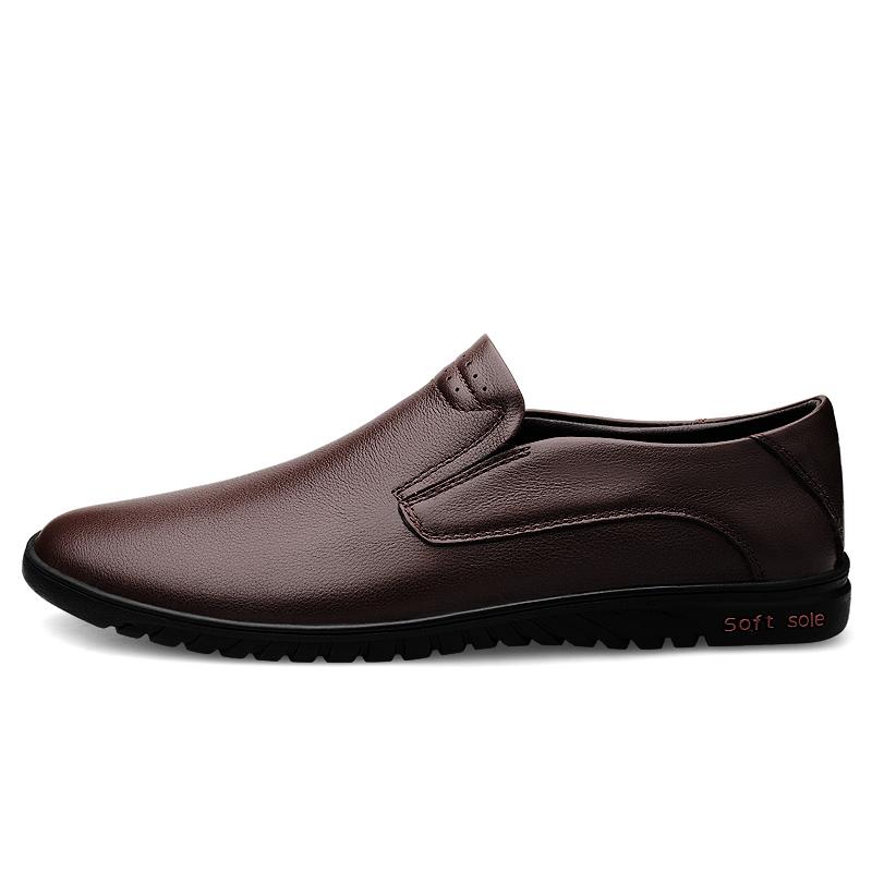 Echtes Leder Herren Freizeitschuhe Marke 2024 Herren Loafer Mokassins Atmungsaktive Slip-on Fahrschuhe Atmungsaktiv Weich Leicht