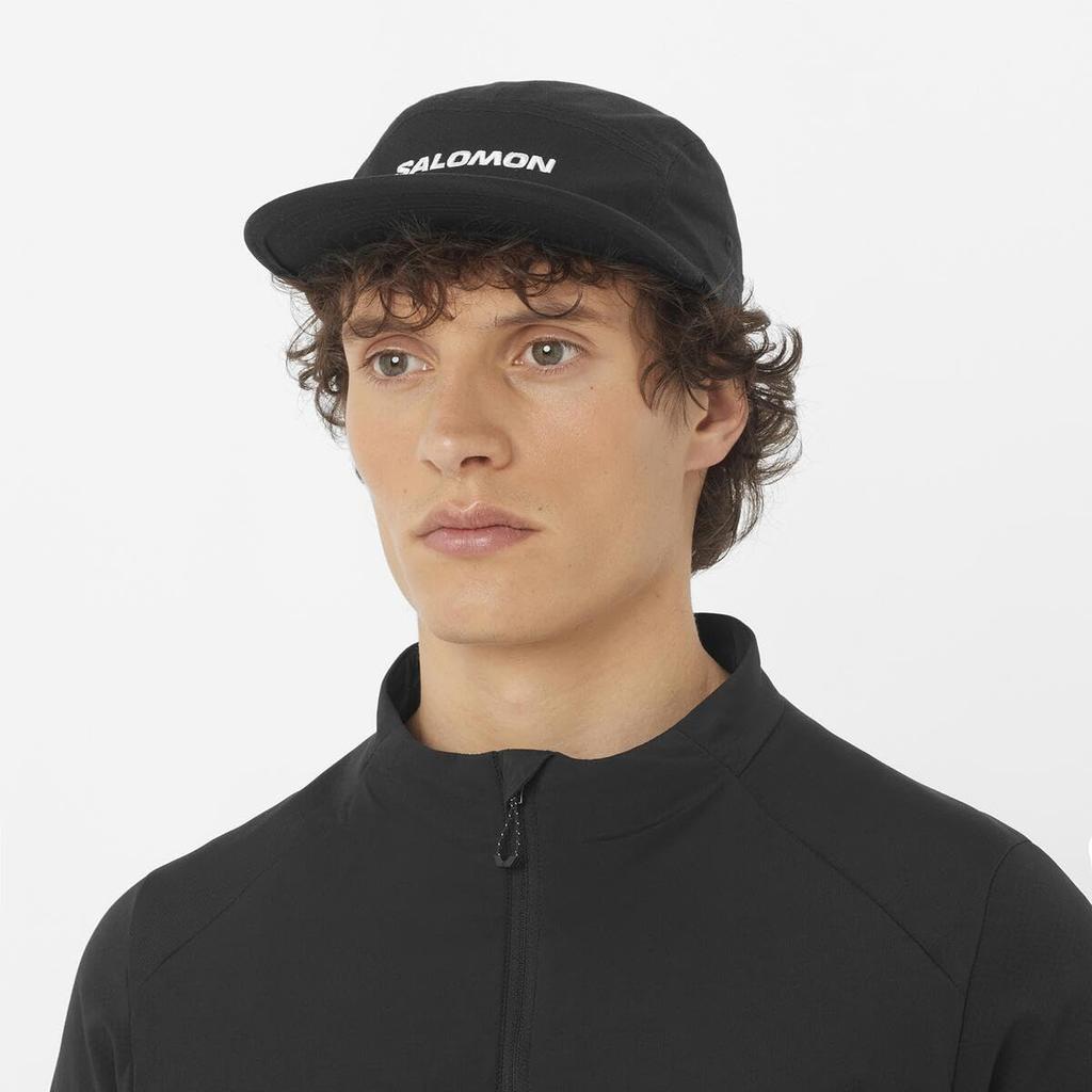 Salomon LOGO 5 PANEL Outdoor Deep Black Cap, Unisex, L/XL Sizes, (LC2681800)