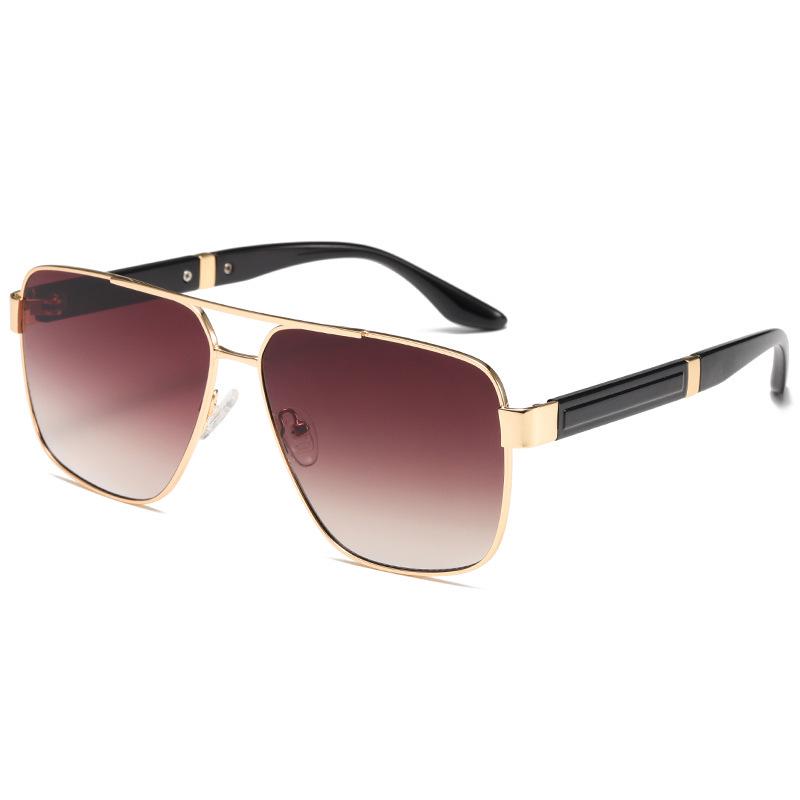UV Protection Double Bridge Metal Aviator Sunglasses - European & American Style for Outdoor Sports & Driving