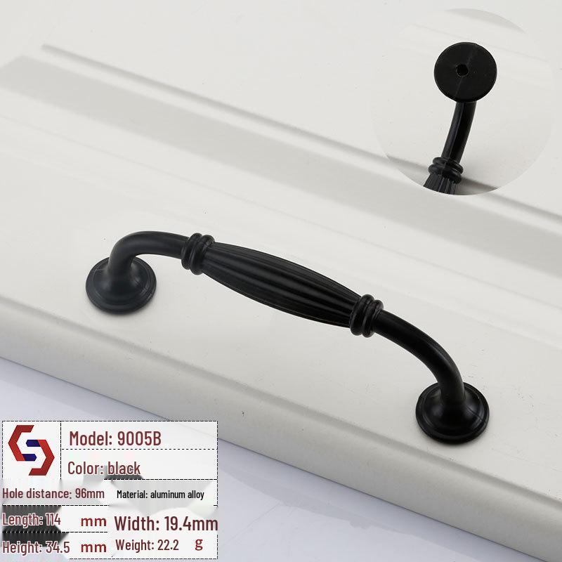 Mâner Sertar și Dulap Stil American Negru