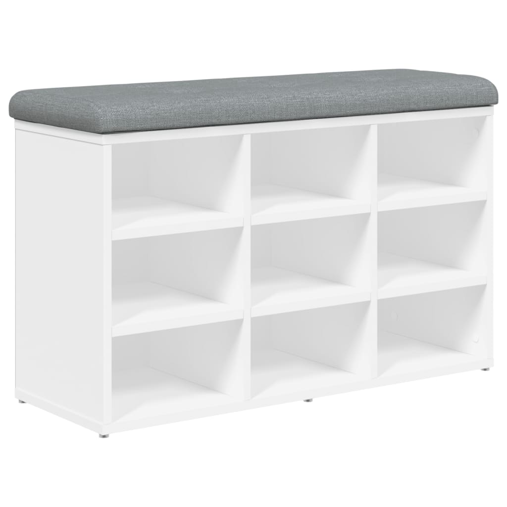Shoe Bench White 82 x 32 x 50 cm Engineered Wood