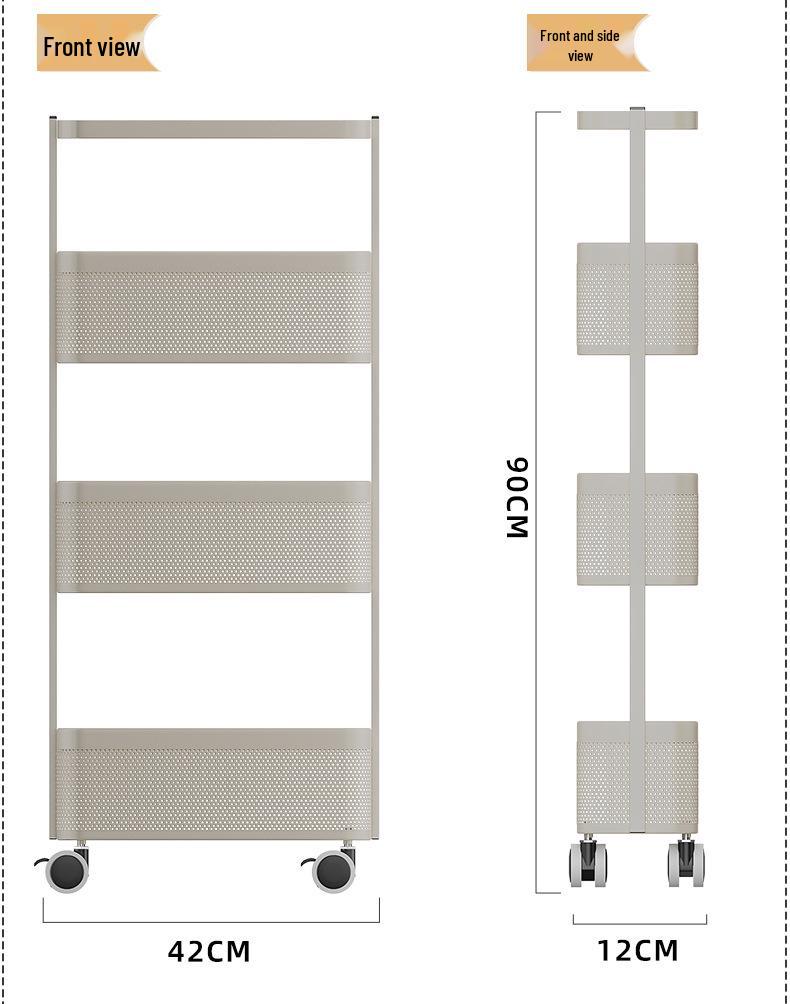 Tall Multi-Layer Kitchen Storage Rack for Narrow Spaces