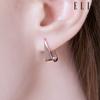 14K Volume Triangle One-Touch Earrings (Gold Pin) ELGPEE436