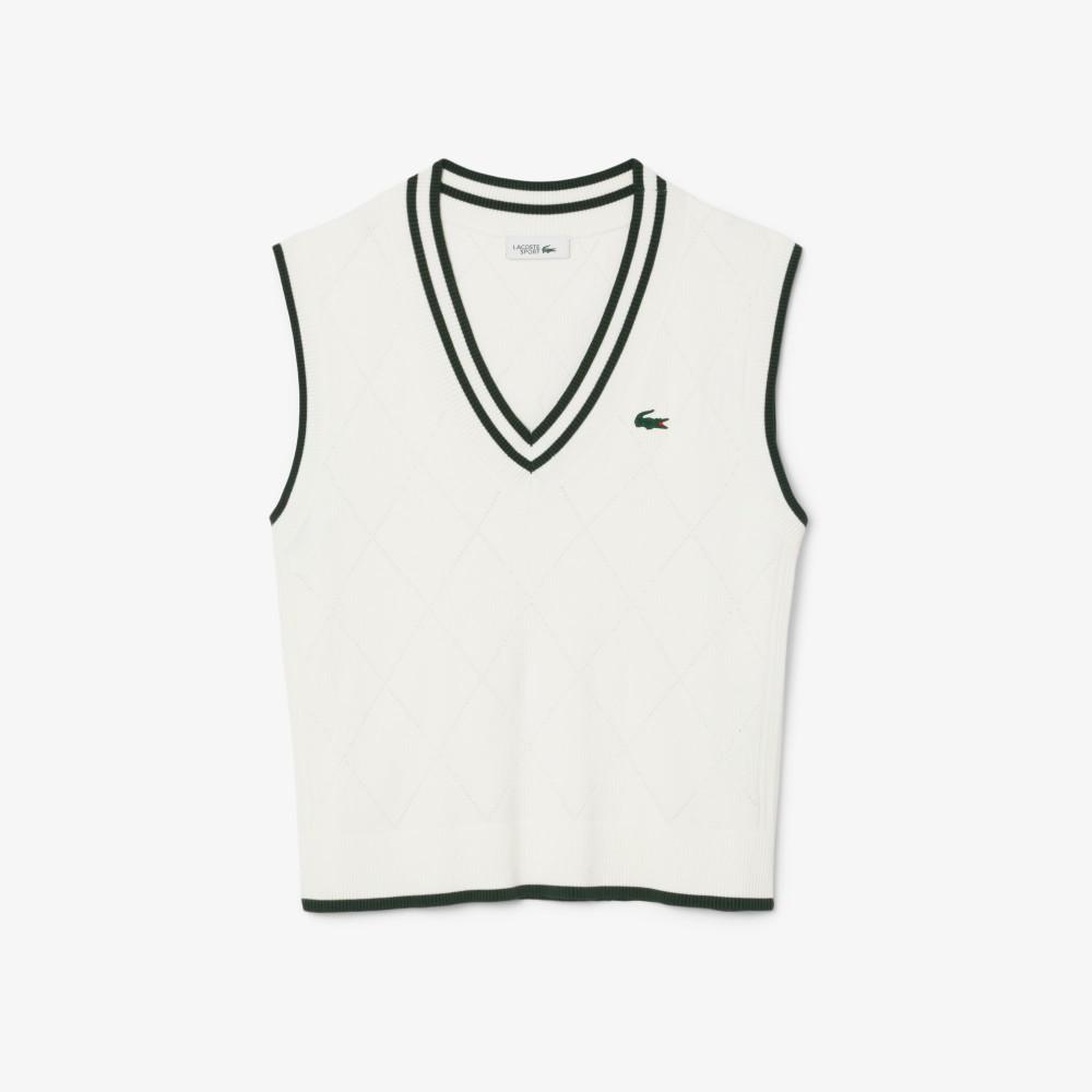 [lacoste] Women's Golf Argyle Pattern Sweater Vest AF9602-55N0LP