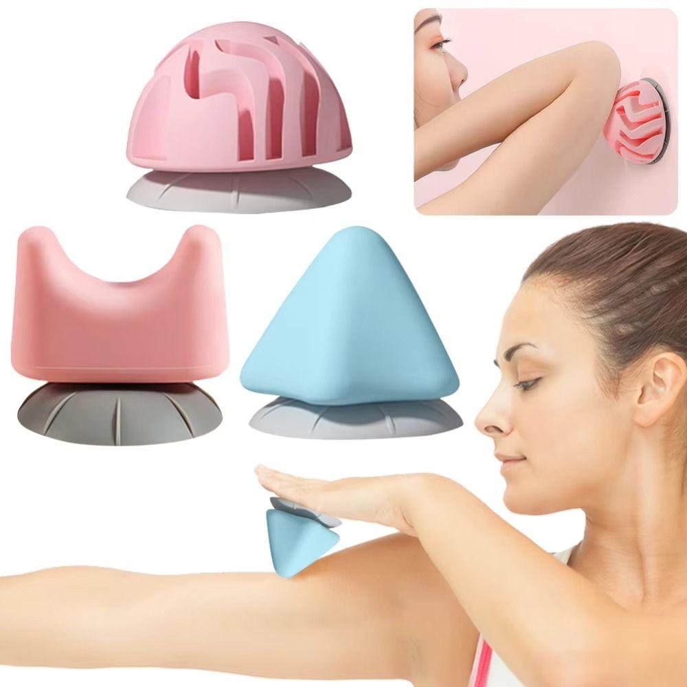 Silicone Sports Massage Cone Yoga Fascia Ball Suction Cup Massager Ball  Neck/Shoulder/Leg