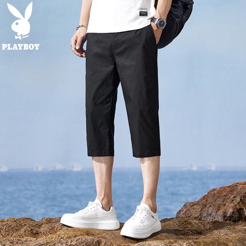 Playboy Men s Loose Straight Fit Capri Pants 31