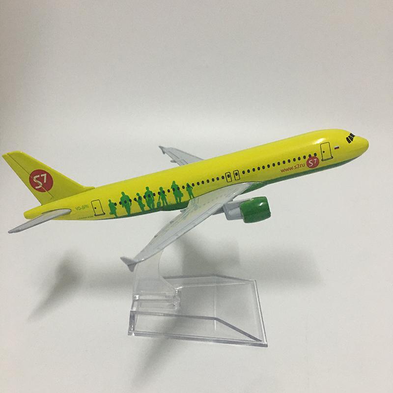 16cm Russian Airlines Siberia S7 Airplane Model Aeroflot Airbus 320 Aircraft Diecast Model Metal 1/400 Scale Plane