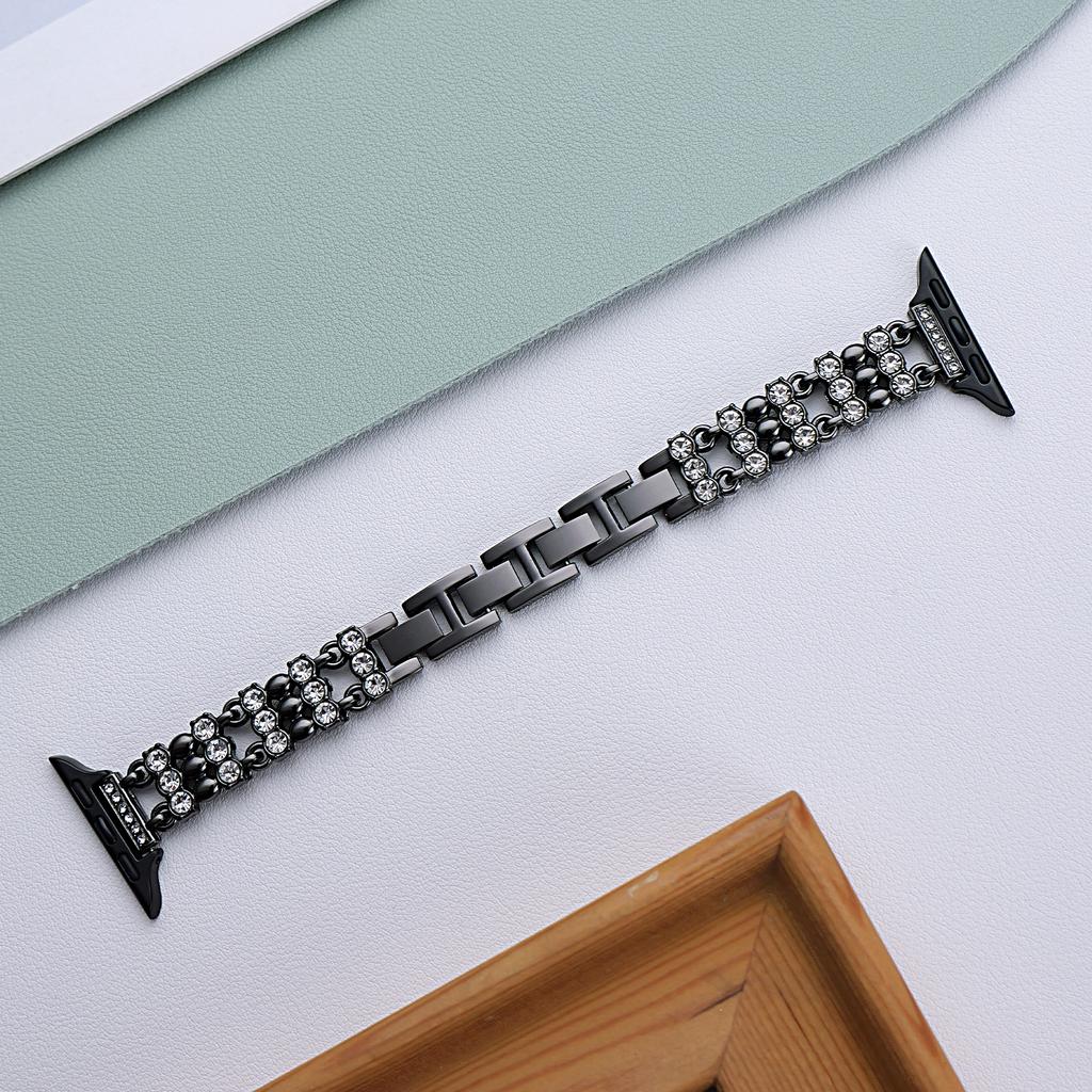 Diamond strap suitable for Apple Watch 40/44/38/45/41/49/42mm metal bracelet iWatch series se 7 6 3 5 Ultra 2 8 9