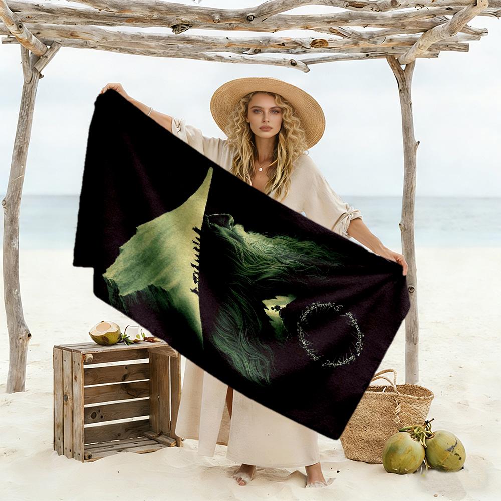 Lord Rings Beach Towel High Absorbency Quick-Dry Comfortable Lightweight Perfect for Traveling Yoga Camping and Swimming