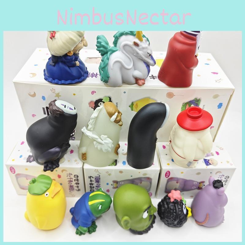 Spirited Away No Face Man Anime Character Figure Abs Collectible Finger Set Toy