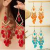 Accessories, Retro Ethnic Style Earrings, Exaggerated Temperament, Long Water Drop Fringed Earrings, Earrings.