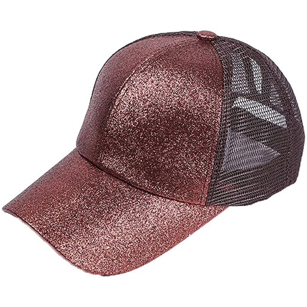 (Beamer)Pferdeschwanz Messy Buns Trucker Plain Baseball Visor Cap Unisex Hut
