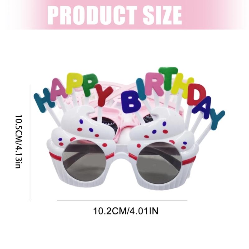 Funny Creative Cake Shape Glasses User Friendly PC Materials Eyewears Ideal For Sensitive Skin And All Ages