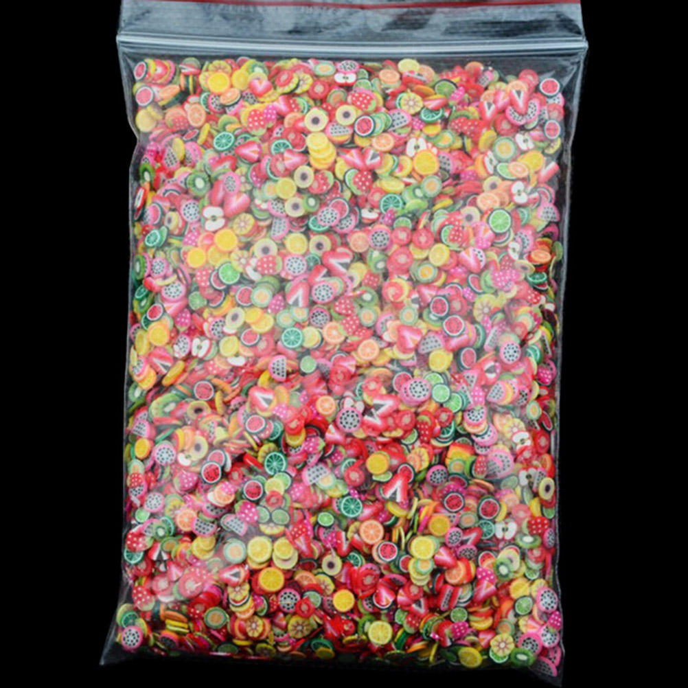1000Pcs Nail 3D Letter Fragments Of Polymer Clay Stickers Gel Tips
