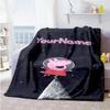 Peppa Pig Customize Text Blanket Lightweight Personalized Blanket Warmthful Decor Suitable for Office Chair Seaside Bedding Couch for All Occasions