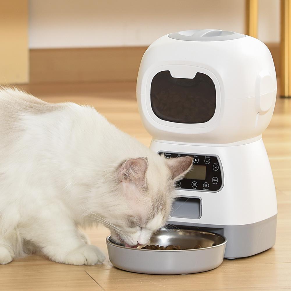 3.5L WiFi Smart Pet Feeder: Automatic, Timed, and Remote-Controlled. No Adapter