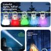 Hanging Function RGB Ambient Light Handheld Portable Hook Lamp Mini LED Flashlight  Camping Use