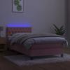 Sommier à lattes avec matelas - Maison Exclusive - 90x200 cm - LED Rose - Tête de lit incluse