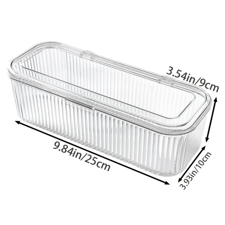 Clear Acrylic Makeup Organizer, Dust-Proof Flip Top Lid Storage for Brushes & Lipsticks. Portable Cosmetic Box.