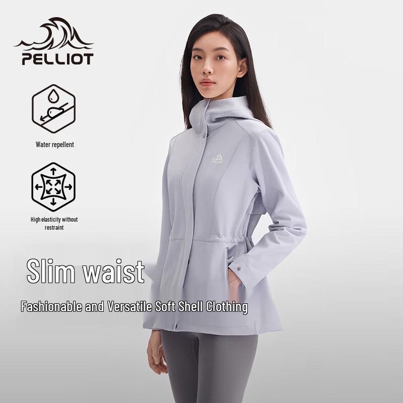 PELLIOT Women's Windproof Water-Resistant Softshell Hiking Jacket