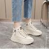 Fashion Fashionable High top shoes women's autumn new round toe shoes thick soled height increasing casual comfortable board shoes