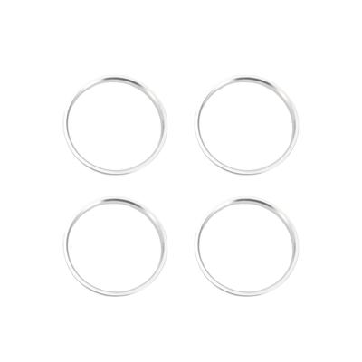 INFINAUTO Hub Centric Ring 100mm OD 93.1mm ID Car Wheel Hub Ring Aluminum Alloy Silver Tone 4pcs