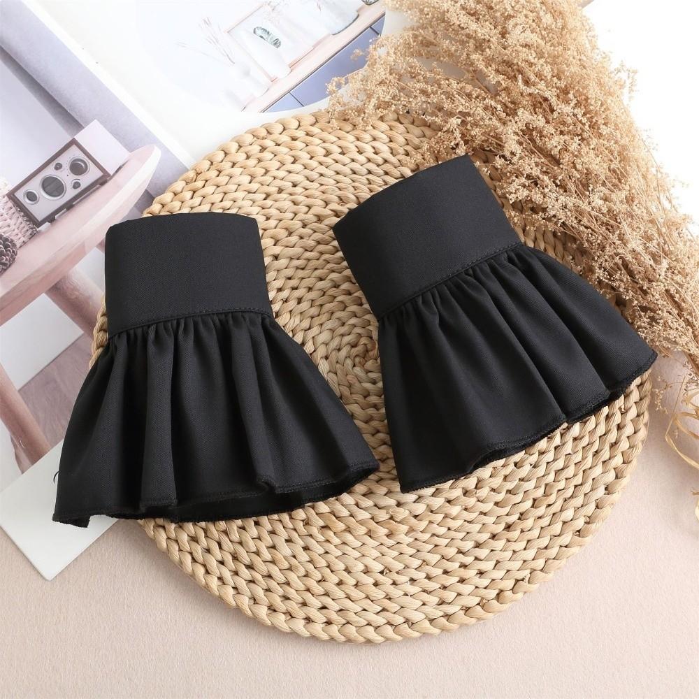 Ruffles Pleated Fake Sleeves Chiffon Fake Flared Sleeves Hand Wrist Cuffs Blouse Wrist Warmers