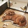 Pet Theme Rug Dog Shaped Rug Special-shaped Animal Floor Mat Cute Puppy Print Rug  Bedroom Decor