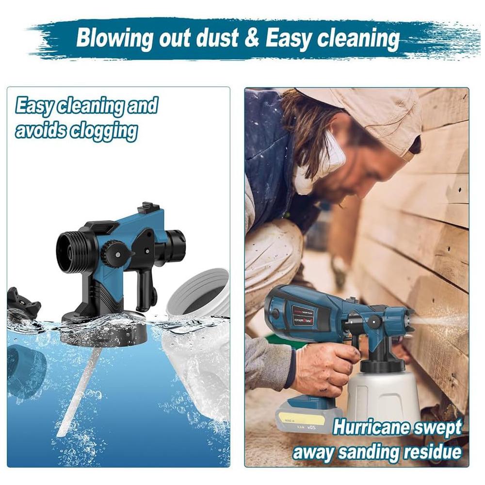 Electric Spray Gun 850W High Power Paint Sprayer Home DIY UK/US/EU Plug Auto Furniture Steel Coating Airbrush with 3 Nozzles