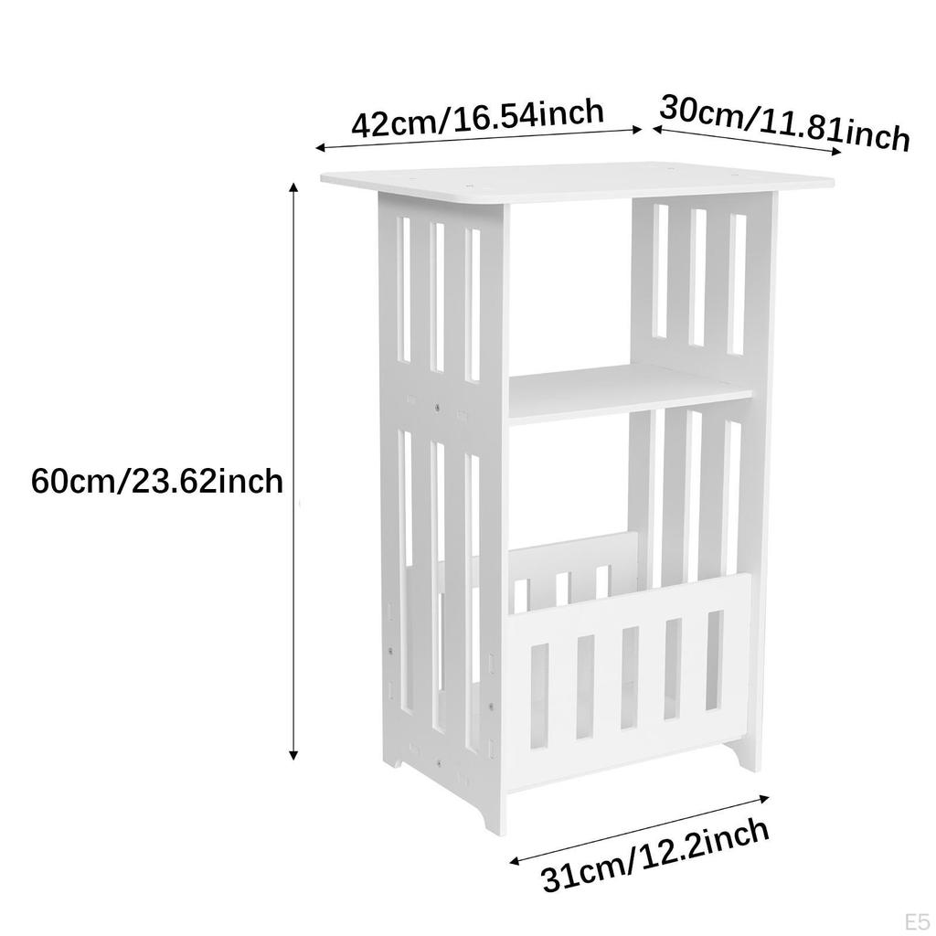 Tavolino Angolare Decorativo per Spazi Piccoli Versatile Laterale Comodino Caffè