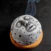 Incense Moon Fashionable Burner Captivating Resin Design For Aromatherapy Dcor And