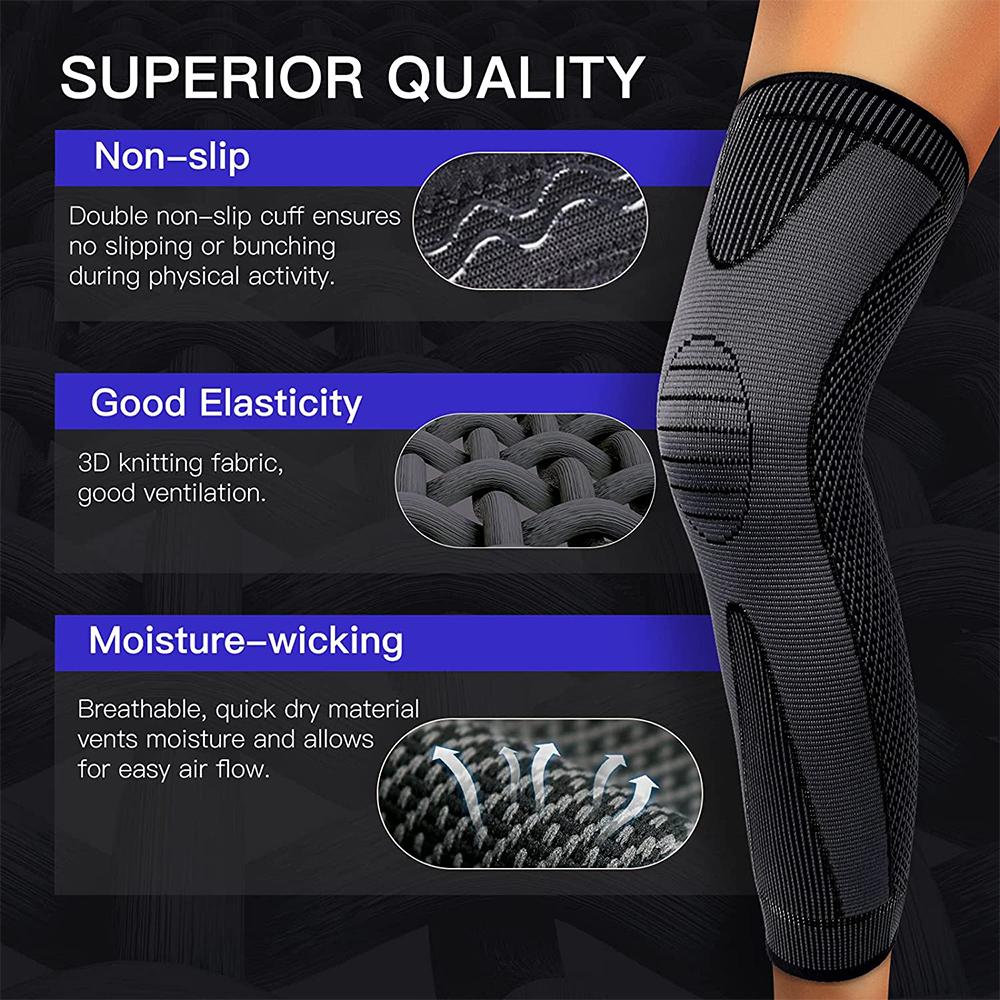 Sports Anti-Slip Compression Leg Sleeves Knee Support For Basketball Football Running Cycling Outdoor Activities