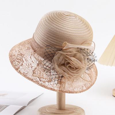 Elegant Summer Sun Hats UV Protection French Style Travel Beach Hats For Women Solid Color Bucket Hat