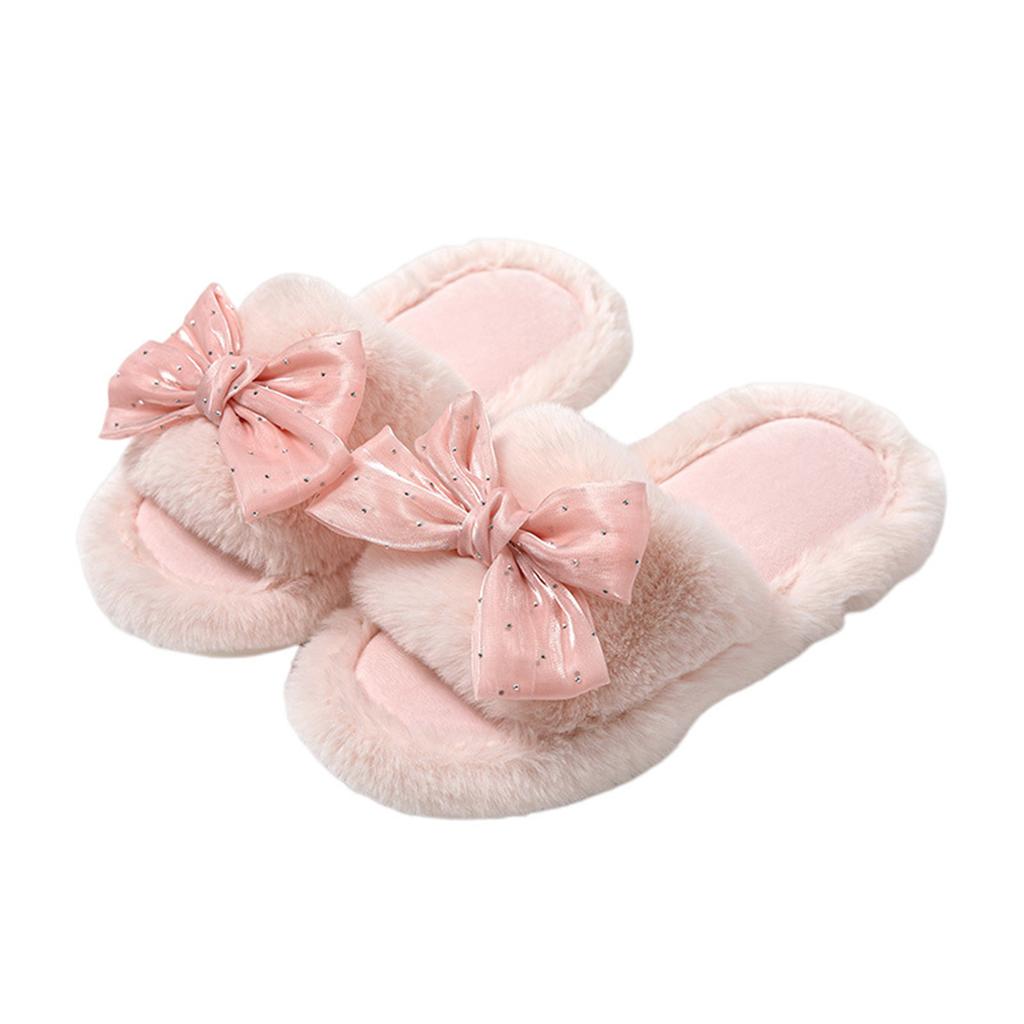 Women's Winter Plush Cotton Slippers with for Indoor Cozy Wear