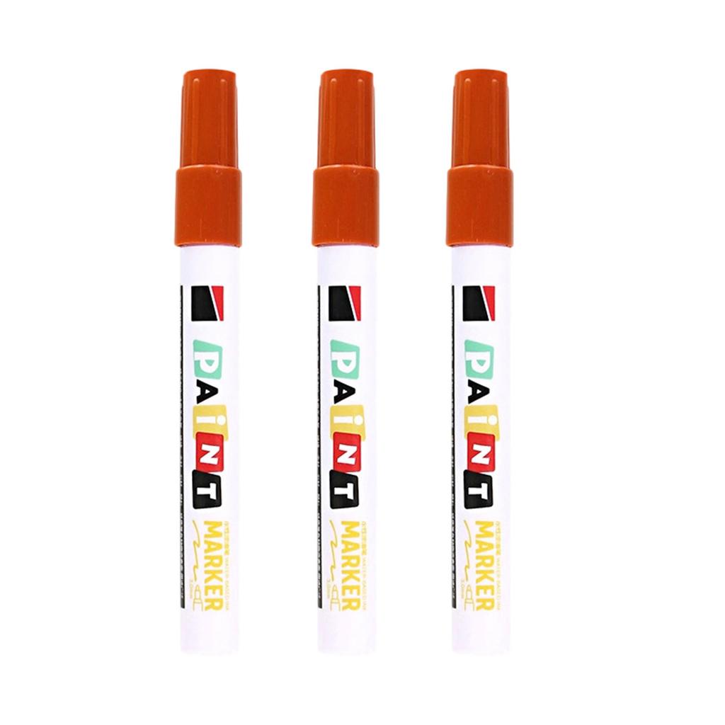 3Pcs Monument Paint Pen Sunproof Waterproof Stone Marker Pen For Writing Coloring On Tombstones Gravestone Restoration