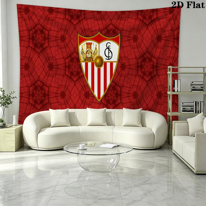 Sevilla FC Wall Tapestry Aesthetic Wall Hanging Printed Fabric Blanket Decorative Tapestries for Bedroom Living Room Home Decor