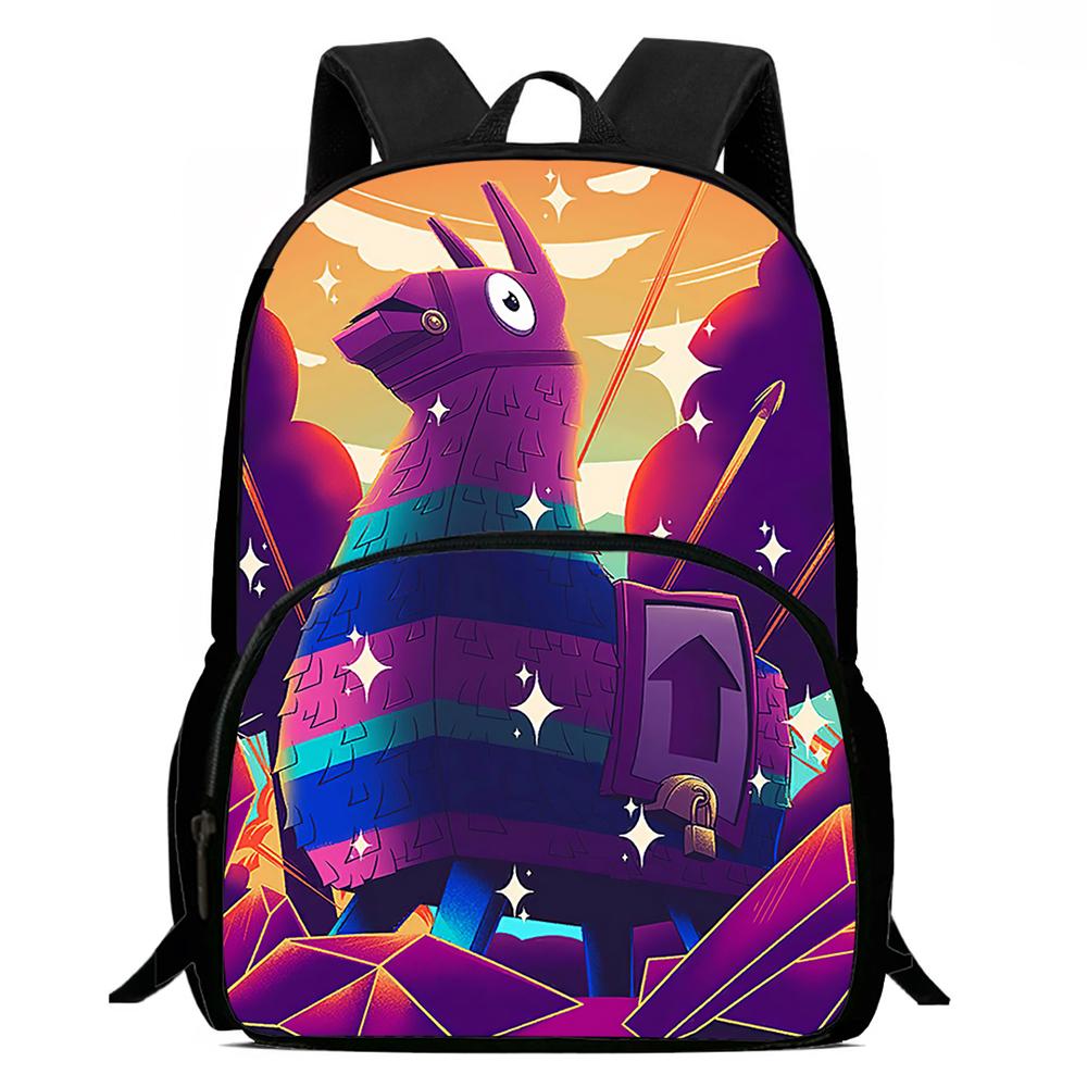 FORTNITE Kids Cartoon Backpack,With Adjustable Shoulder Strap & Front Pocket,Lightweight & Durable,for Boys & Girls Age 5-11.