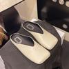 Women Suede Flats Mules Shoes Square Toe Slingback Slippers Casual Sandals 2025 Trend Summer Dress Flip Flops Cozy Mujer Slides