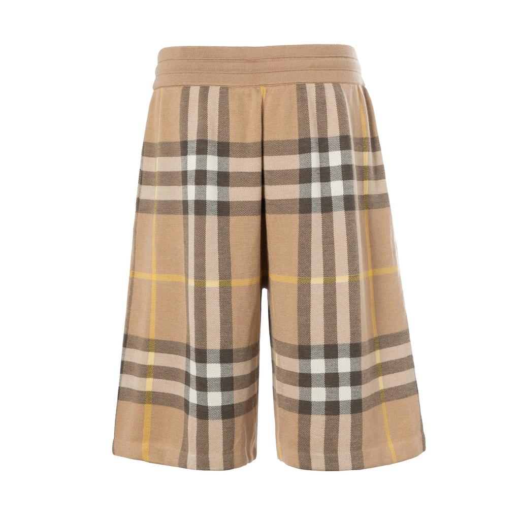 Burberry Tartan Motif Bermuda Shorts Beige 80549181