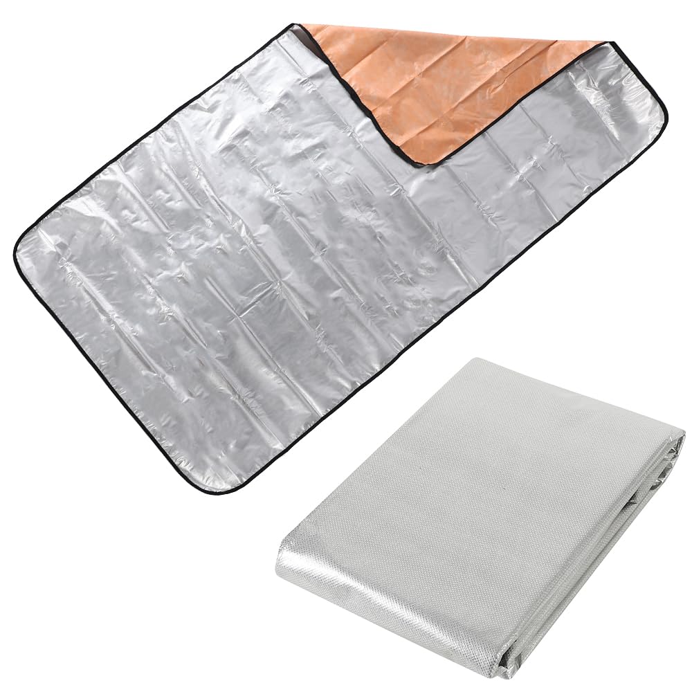TKY Couverture Thermique d'Urgence en Aluminium Chaleur Température Désastre Tremblement de Terre Alpinisme, Légère, Silencieuse, 180cm, Construction 4 Couches, Rétention, Régulation,