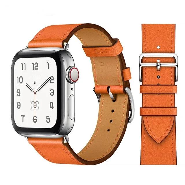 Genuine Leather Bracelet Strap For Apple Watch Band 45mm 49mm 41mm 44mm 42mm 46mm Leather Wristband iWatch Ultra 11 10 9 8 7 6 5