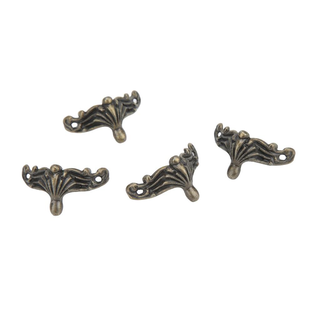12PCS Zinc Alloy Box Corner Protectors Bronze Wooden Box Feet Jewelry Box Feet  Jewelry Boxes