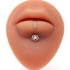 Anello per labbra per occhi alla moda, piercing per labbra in acciaio inossidabile, anelli per labret, piercing per setto per unghie a forma di cuore, farfalla, luna, loto