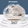 Hamster Bath Box Transparent Large Space Leakage Proof Cartoon Shape Hamster Sand Bathroom For Small Pet Gerbils