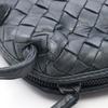 Used BOTTEGA VENETA Intrecciato Shoulder Bag leather Navy Used Women