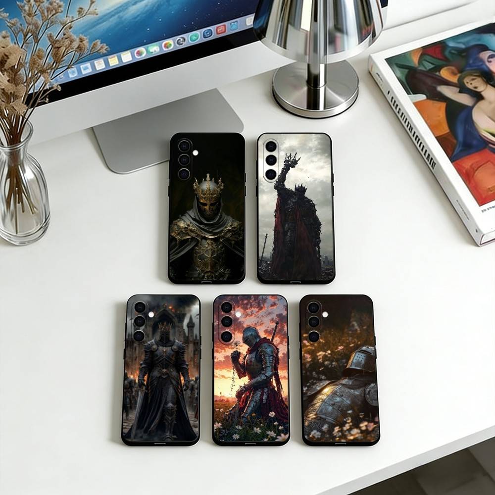 Knight Phone Case Black Silicone Soft For Samsung Galaxy A73,A72,A71,A70,A53,A52,A51