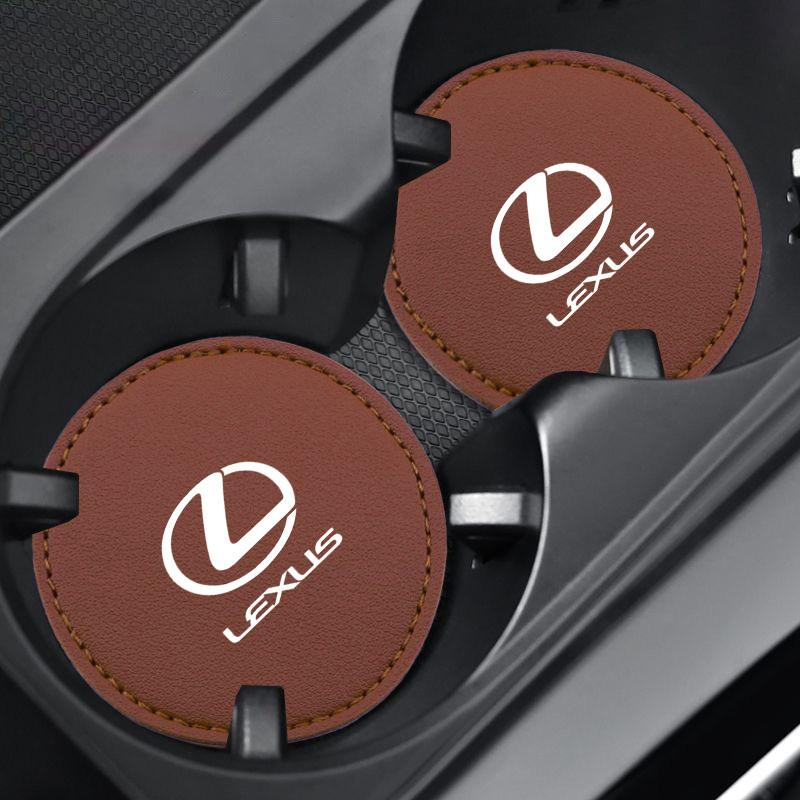 

Car Coasters Leather Cup Holder Anti Slip Pads For Lexus RX330 IS250 Ct200h ES300h RX350 IS300h GS300 Auto Interiors Accessories