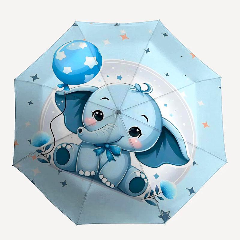 

1PC Elephant Balloon Umbrella-8-Rib Reinforced Portable Folding Travel Suitable for All Seasons Outdoor Daily , Fun Design-Z0437