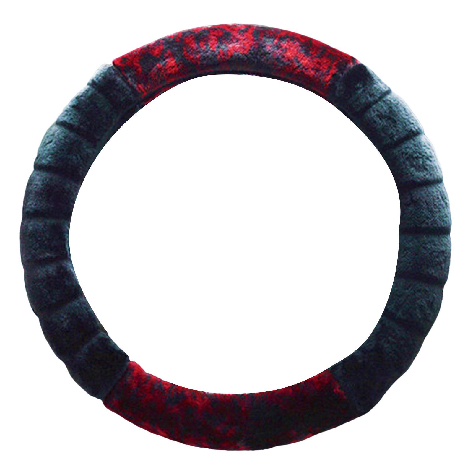 

Winter Plush Wheel Steering Covers Soft Anti-Slip Fluffy Leopard Print Design Car 38cm Warm Comfortable Driving Grip чорний