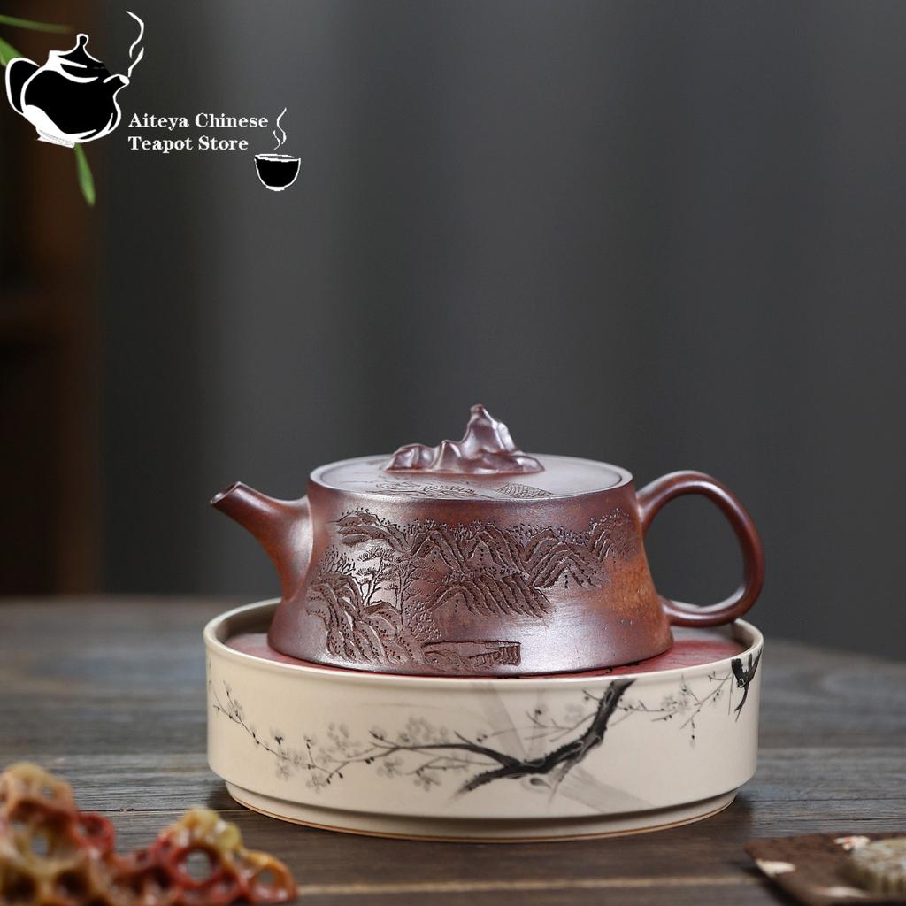 Yixing Purple Clay Teapot Raw Ore, Longyao Warm Wood Burning, Guanshan Teapot, Kung Fu Tea Set, Chinese Teapot 230ml